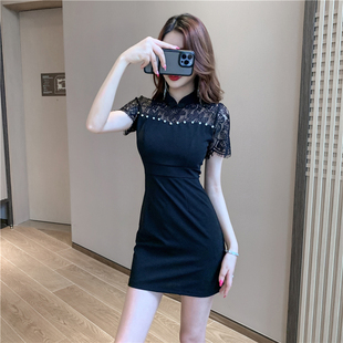 夜场女装性感改良旗袍连衣裙浴场按摩工装显瘦足疗桑拿技师工作服