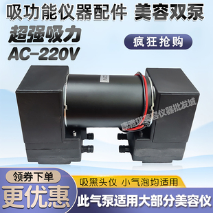 美容仪器气泵刮痧仪小气泡电泵双头真空泵配件注氧负压泵水泵电机