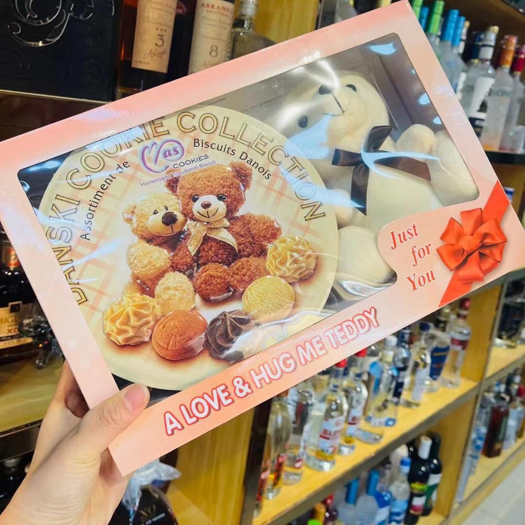 马来西亚进口麦阿思小熊松脆黄油曲奇饼干伴手西糕点心400克礼盒