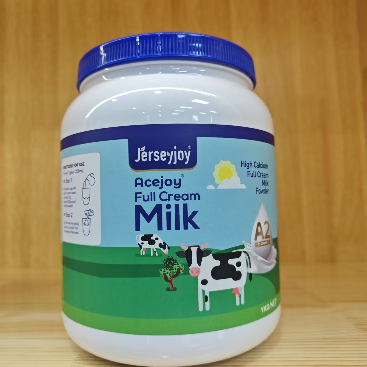 爱薇牛澳洲爱氏佳全脂奶粉生牛乳A2蛋白儿童学生成人奶粉1kg桶装