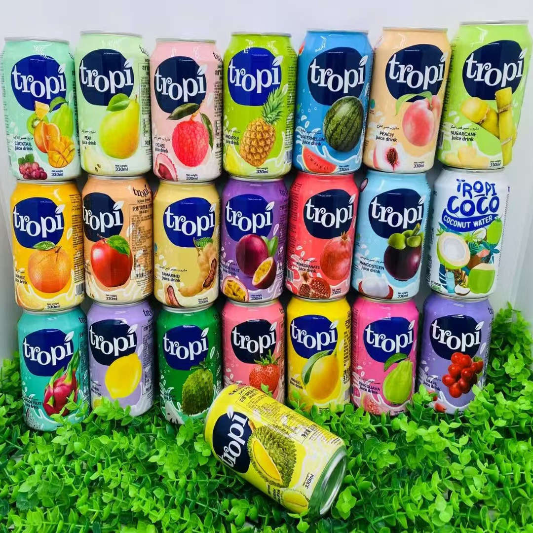 越南进口农娜牌ropi番石榴酸角苹果甘蔗石榴芒果荔枝山竹汁饮料