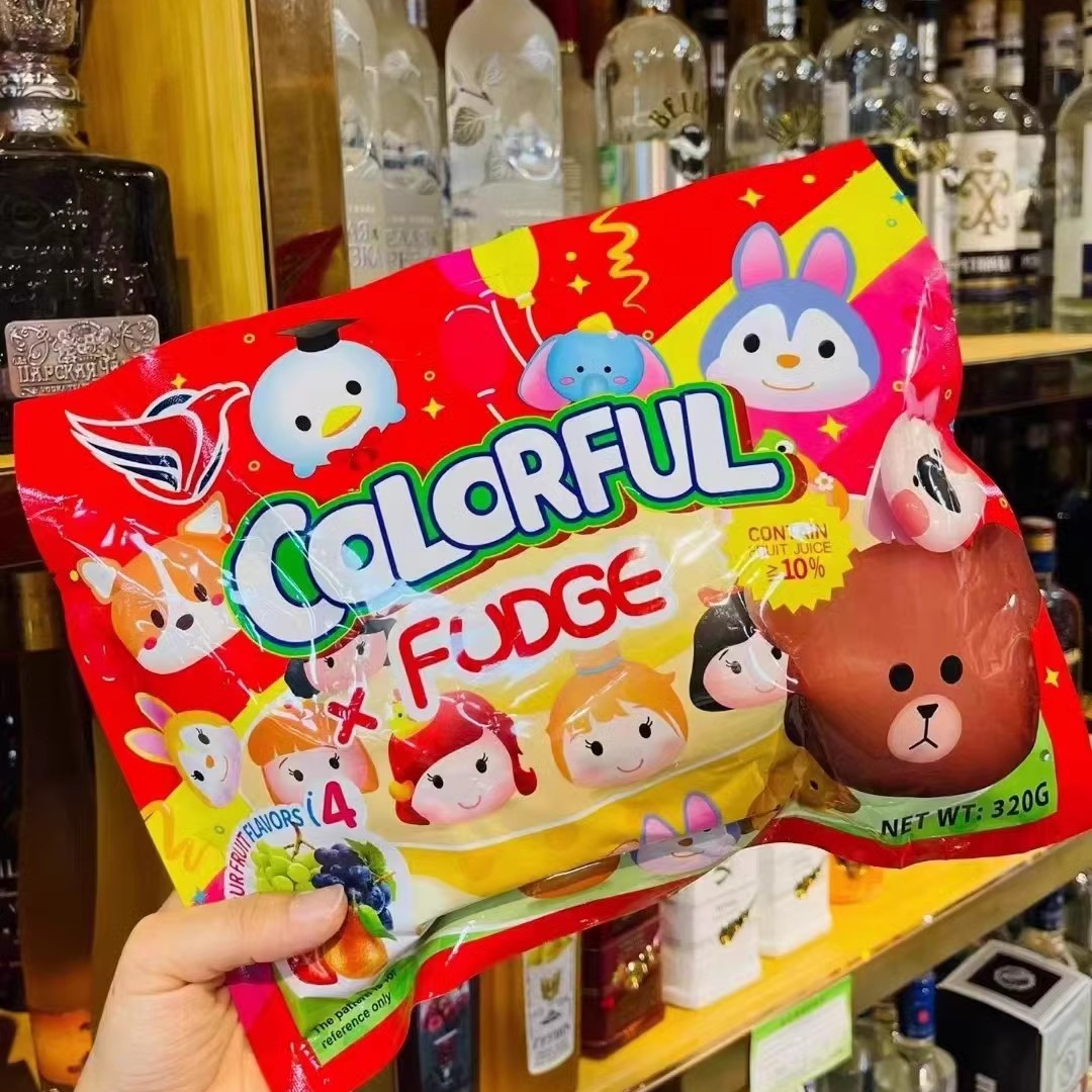 英派水果味啵皮软糖夹心果味鹰派剥皮QQ弹橡皮糖喜糖320克车厘子