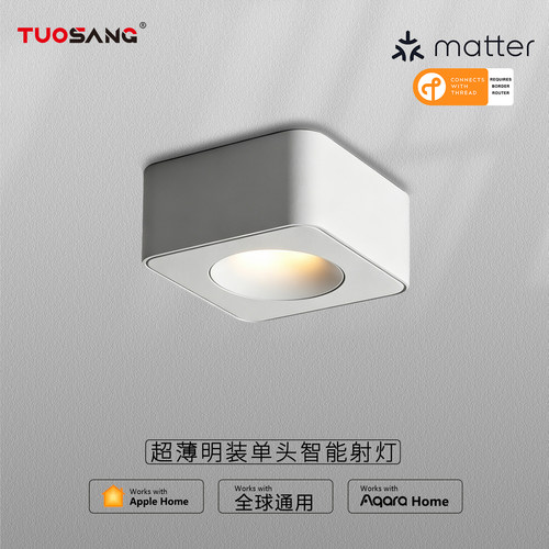 Matter Thread智能Homekit直连超薄明装筒灯斗胆灯绿米Aqara射灯