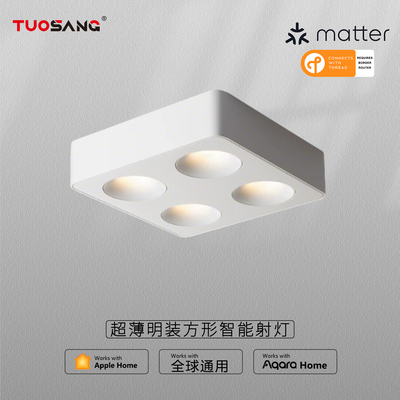 超薄明装Matter+Thread智能Homekit直连斗胆灯Aqara智能射灯筒灯