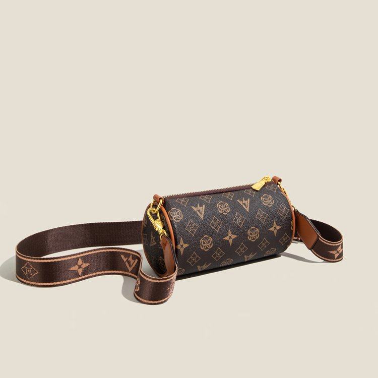 路易女包圆筒小包包2024新款老花宽肩带单肩斜挎波士顿包高级感,箱包皮具/热销女包/男包,通用款女包,淘宝优惠券,粉丝福利购,淘宝优惠卷