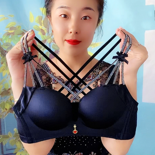 带钻A杯馒头显大文胸性感豹纹