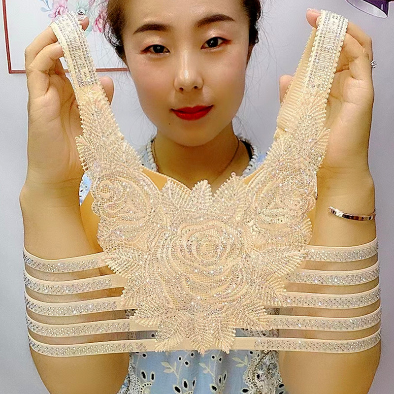 2024文胸显大性感无钢圈亮钻前扣
