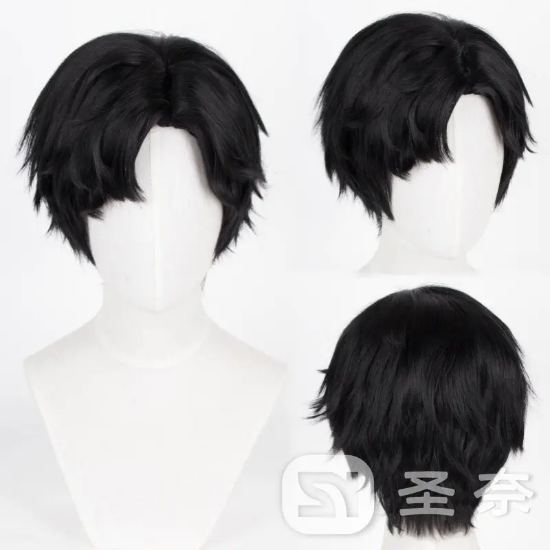 【圣奈】 萧逸 头皮顶 光与夜之恋 cos假发 黑色37分