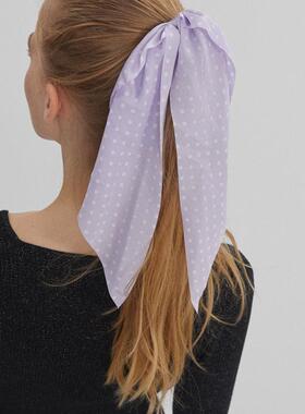 H42#原单小配饰bershka女士缎面波点蝴蝶结发圈发绳发饰品