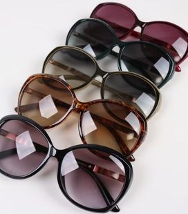 店长推荐8015潮款款女士复古大框高清HD镜片防晒遮阳太阳眼镜墨镜