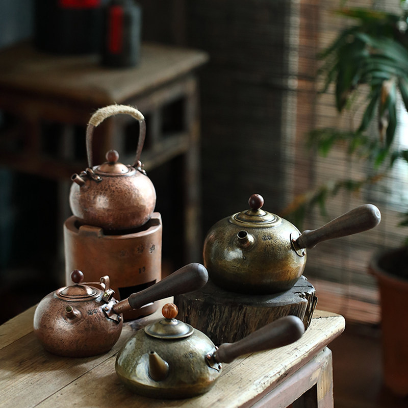 手工铜壶铜茶壶炭炉煮茶