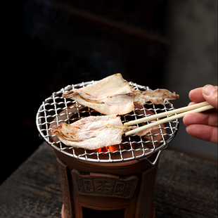 围炉煮茶烤网烧烤网架家用室内炭炉煮茶烤网烤肉架户外烧烤架圆形