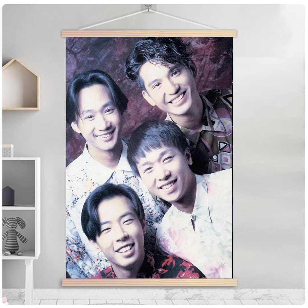 黄家驹beyond乐队海报 经典怀旧复古宿舍挂轴挂画装饰画图片