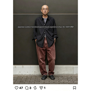 日系文艺男裤复古摇滚直通裤美式帅水洗咖啡色长裤百搭老钱休闲裤