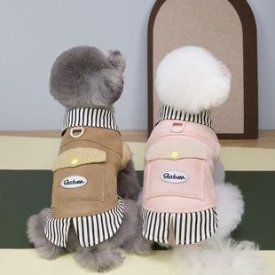 英伦风大口袋夹克 25秋冬DB 泰迪外套比熊棉衣博美狗 包邮 三件