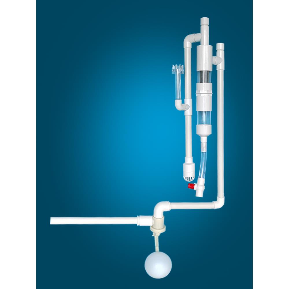 全自动鱼缸不打孔改虹吸底过滤系统周转箱管件鱼马桶便分离器