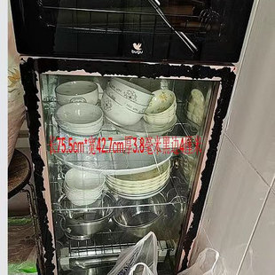 适合康宝容声等商用毛巾柜碗柜消毒柜配件更换黑色钢化玻璃门维修