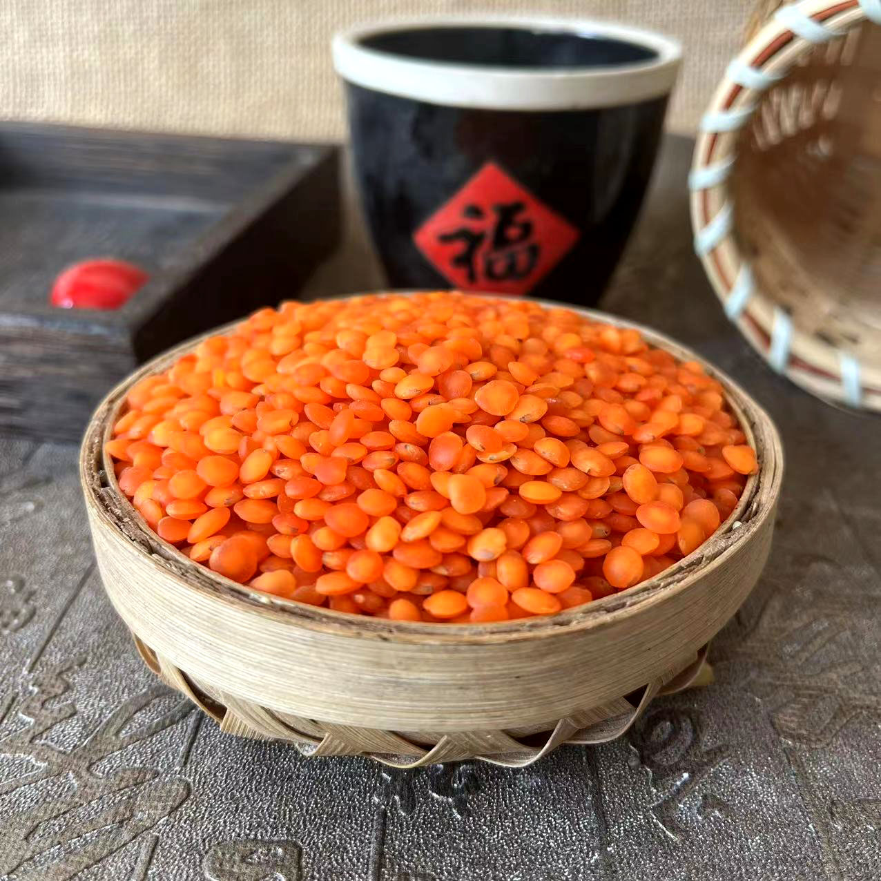 土耳其红扁豆2500g五斤新小扁豆番茄豆宝宝豆马栗豆五谷杂粮食用