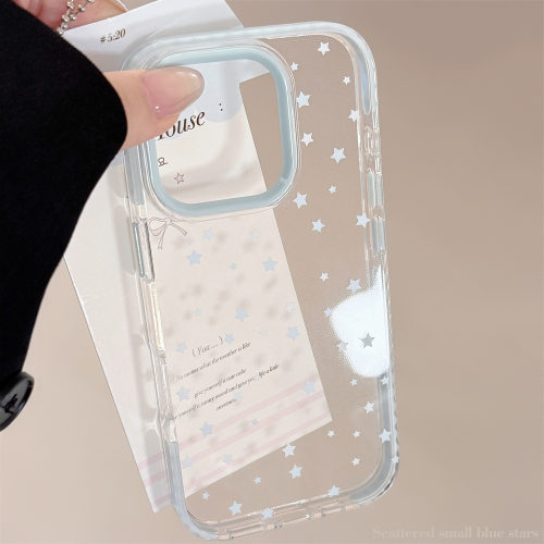 ins风蓝星星iPhone18苹果16pro max手机壳适用17小众16防摔11透明