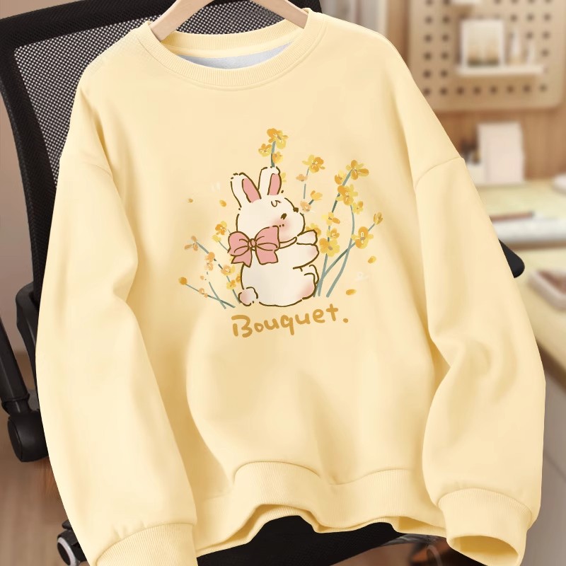 无帽卫衣女秋季2025新款绝美独特巨好看的薄款套头圆领上衣早秋款