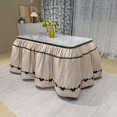 加厚可拆洗拉链滑轨电暖桌罩套