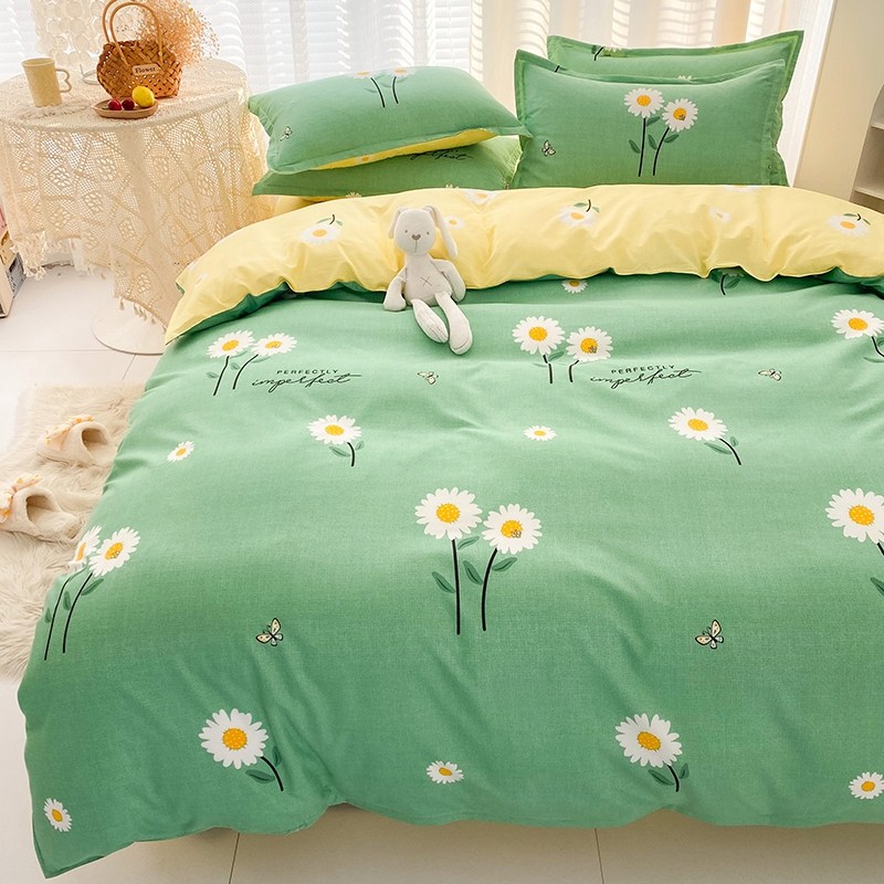 非全棉被套单件150x200x230cm双人非纯棉被罩三件套床上四件套
