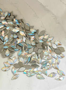 平底 2205花瓣 7.5MM 001SHIM闪烁白 奥钻华子美甲钻饰品堆钻