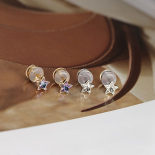 星星耳钉 925纯银小众清新华子少女 施家华洛4745钻 礼品精品包邮