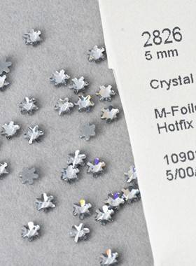烫底 2826雪花 5MM 001白色 华子美甲钻奥地利水晶施华洛饰品爆闪