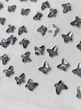 平底 2854蝴蝶 8MM 001SINI银色夜影 华子美甲钻奥地利水晶正品