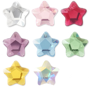 美甲钻华子五角星堆钻DIY奥钻超闪穿戴美甲 6mm 平底2754胖星 4mm