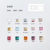 平底2400正方形美甲钻网红款 奥地利异形石闪DIY水钻奥钻水晶散钻