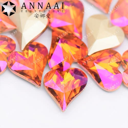 花式石 4809歪心 13*12MM 001API星光粉 华子美甲钻奥钻DIY闪水晶