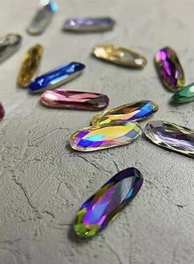 4161法棍合集！15x5mm 美甲钻华子长条奥地利 钻 DIY堆钻奥钻尖底