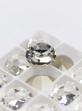 花式石 4128鸽子蛋 10*8MM 001白色  华子美甲钻DIY奥钻堆钻穿戴