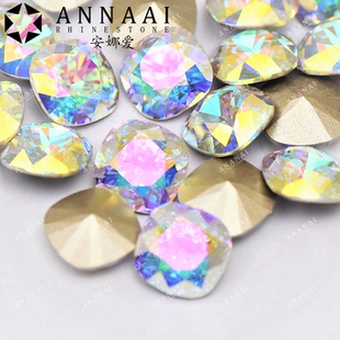 花式石 4470肥方 10MM 001TRAN白玫瑰金 美甲奥钻DIY华子闪水晶闪