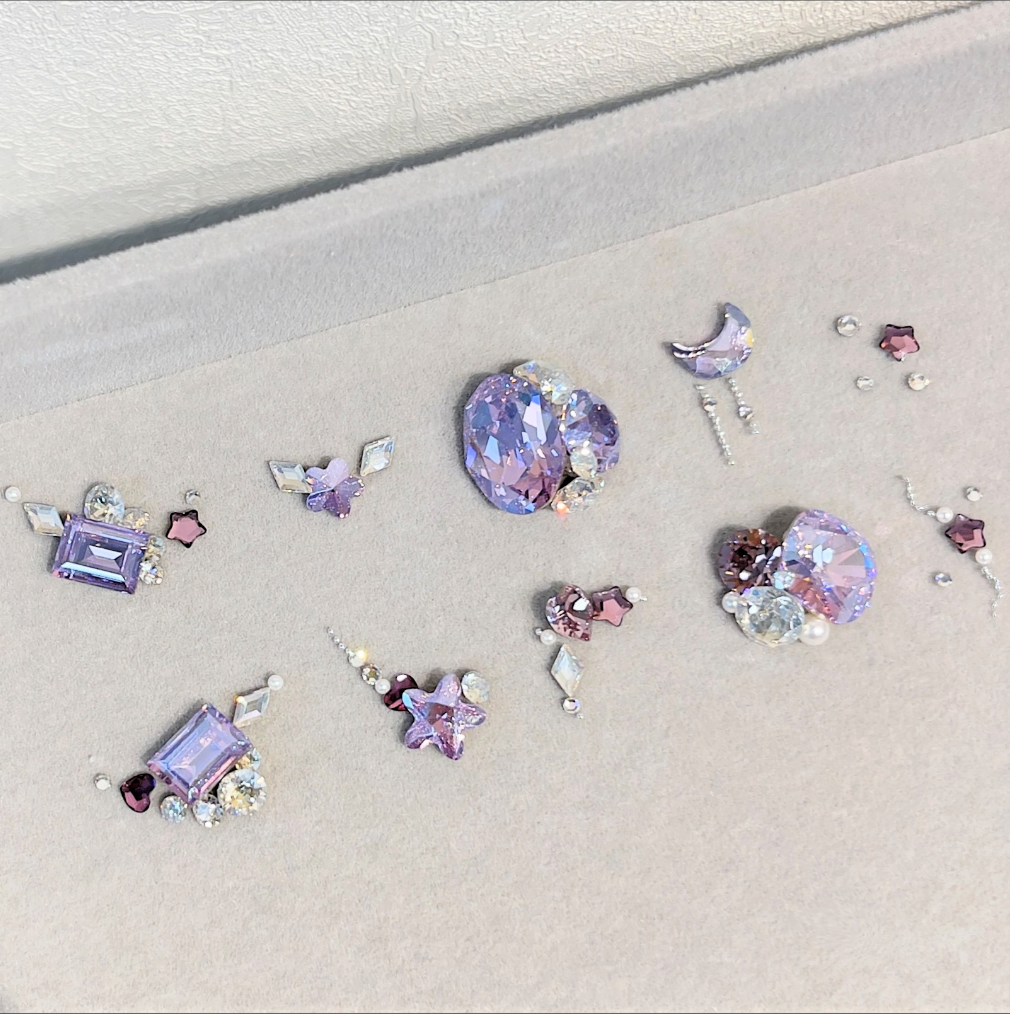 材料包！ 紫鸢 63颗 异形超闪美甲钻材料包华子DIY堆钻穿戴美甲