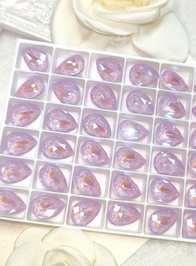 花式石 4320水滴 14*10MM 001L144D果烁紫 华子美甲钻超闪奥钻穿