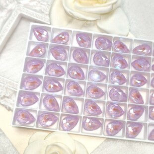 花式石 4320水滴 14*10MM 001L144D果烁紫 华子美甲钻超闪奥钻穿
