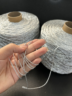 金银线链条纱 包芯纱空心线花式纱手工DIY 编织包包一团100g包邮