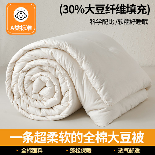 A类纯棉大豆纤维被子被芯冬被