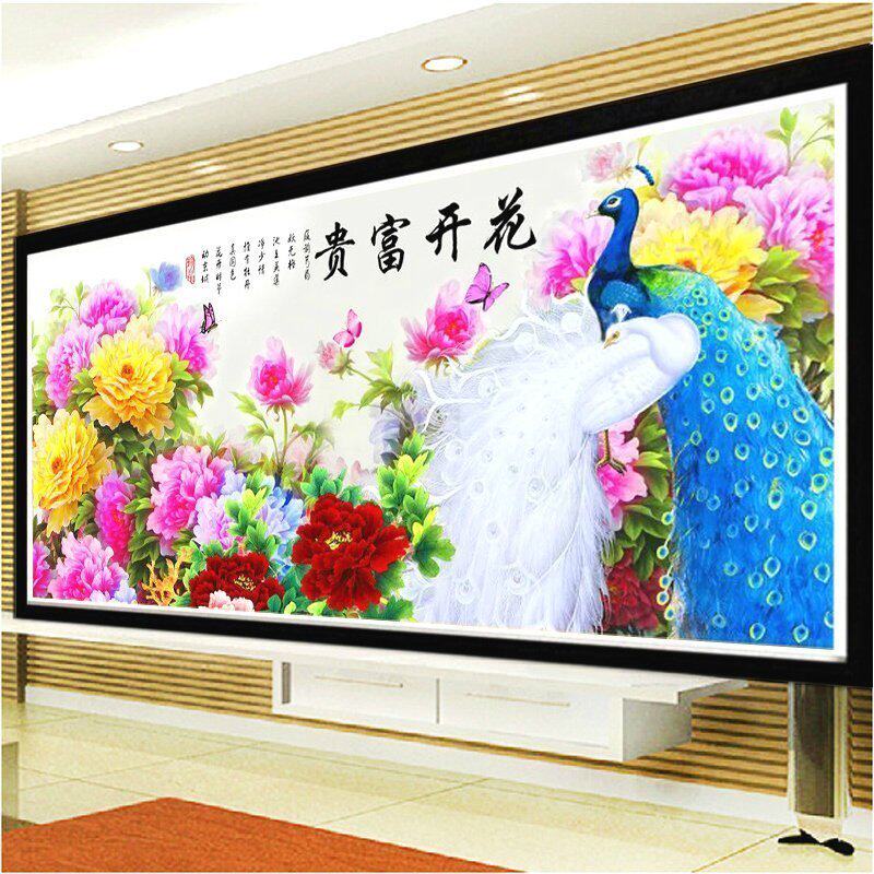 KS quality goods Cross stitch a living room new pattern Scenery Significant Peacock Peony Wealthy 25 Full embroidery Simplicity modernin the Home Fabric , Stitch &amp; Tools Accessories , Cross Stitch Kit  category - from Buy2taobao.com to provide professional Taobao agent buy service