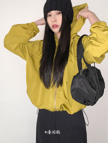 韩国Blackup同款2色入 gimmy复古金属可爱千玺圆筒运动手提单肩包