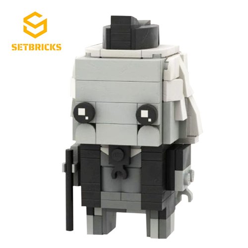 SETbricks神秘博士第一任博士方头仔摆件小颗粒拼装积木益智玩具