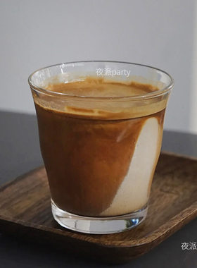 dirty咖啡杯冰美式耐热透明加厚玻璃水杯ins日式简约澳白拿铁杯子