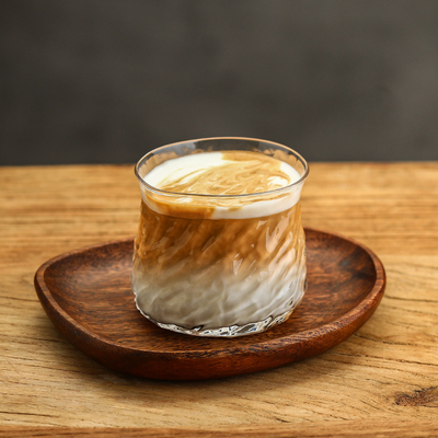 复古风dirty咖啡杯简约创意耐热玻璃杯高颜值澳白拿铁杯果汁水杯