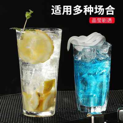 加厚直布罗陀柠檬茶玻璃八角杯