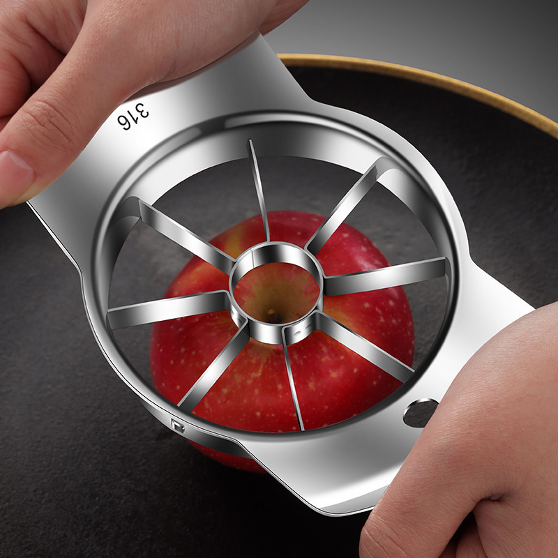 切苹果神器316不锈钢切果器水果切块模具雪梨切果盘专用工具去核