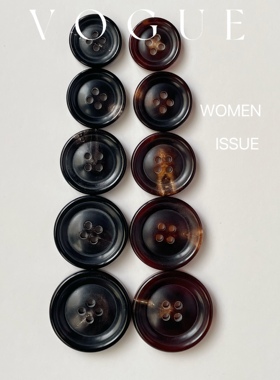 进口天然牛角钮扣diy适用于西装男装女装上衣大衣裤扣服装百搭