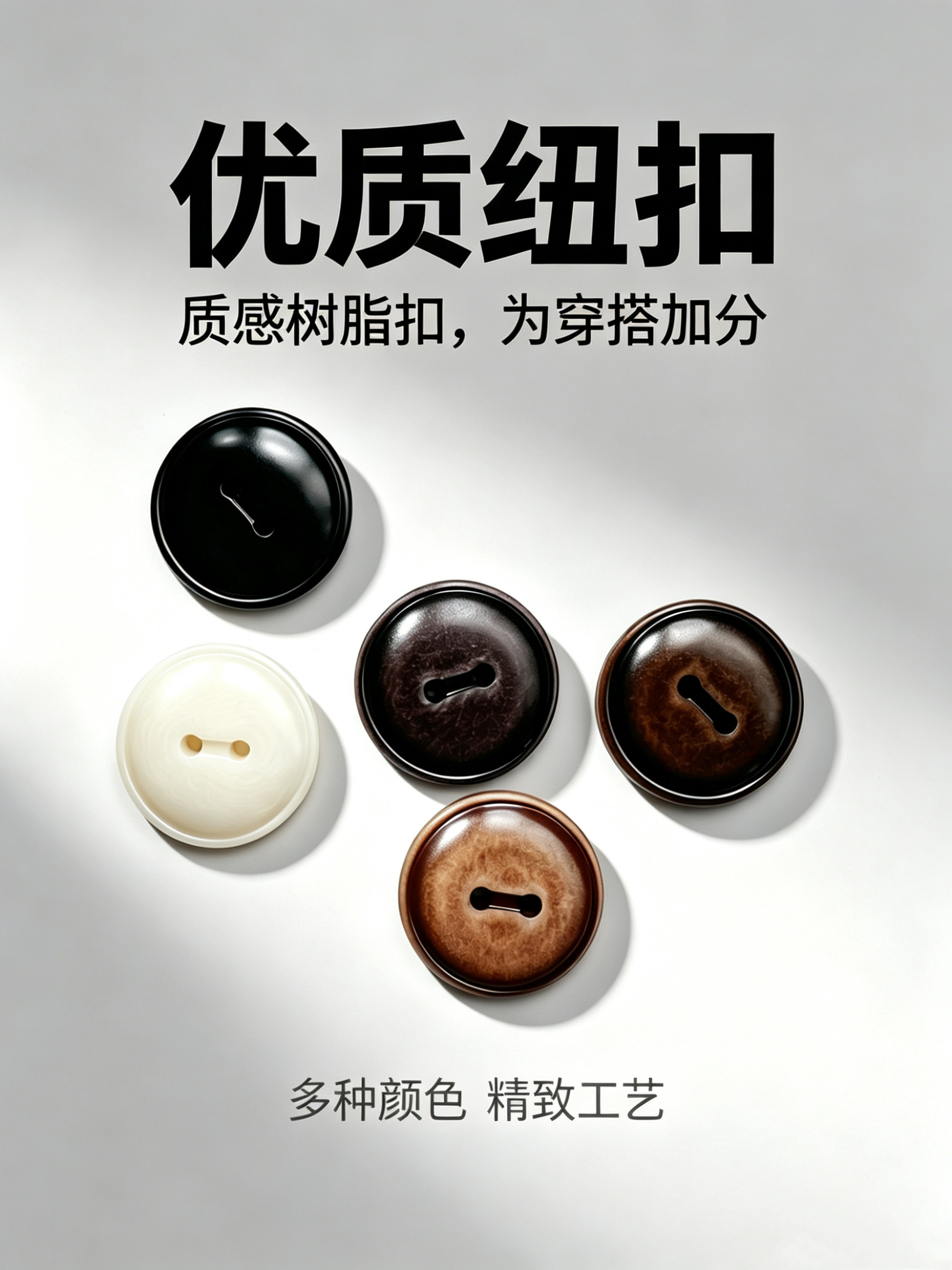 树脂纽扣大衣纽扣西装扣裤扣衬衫纽扣扣子适合各种男装女装